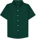 Mens & Boys Cotton Short Sleeve Casual Button Down Shirts, 12 Months - Men 2XL