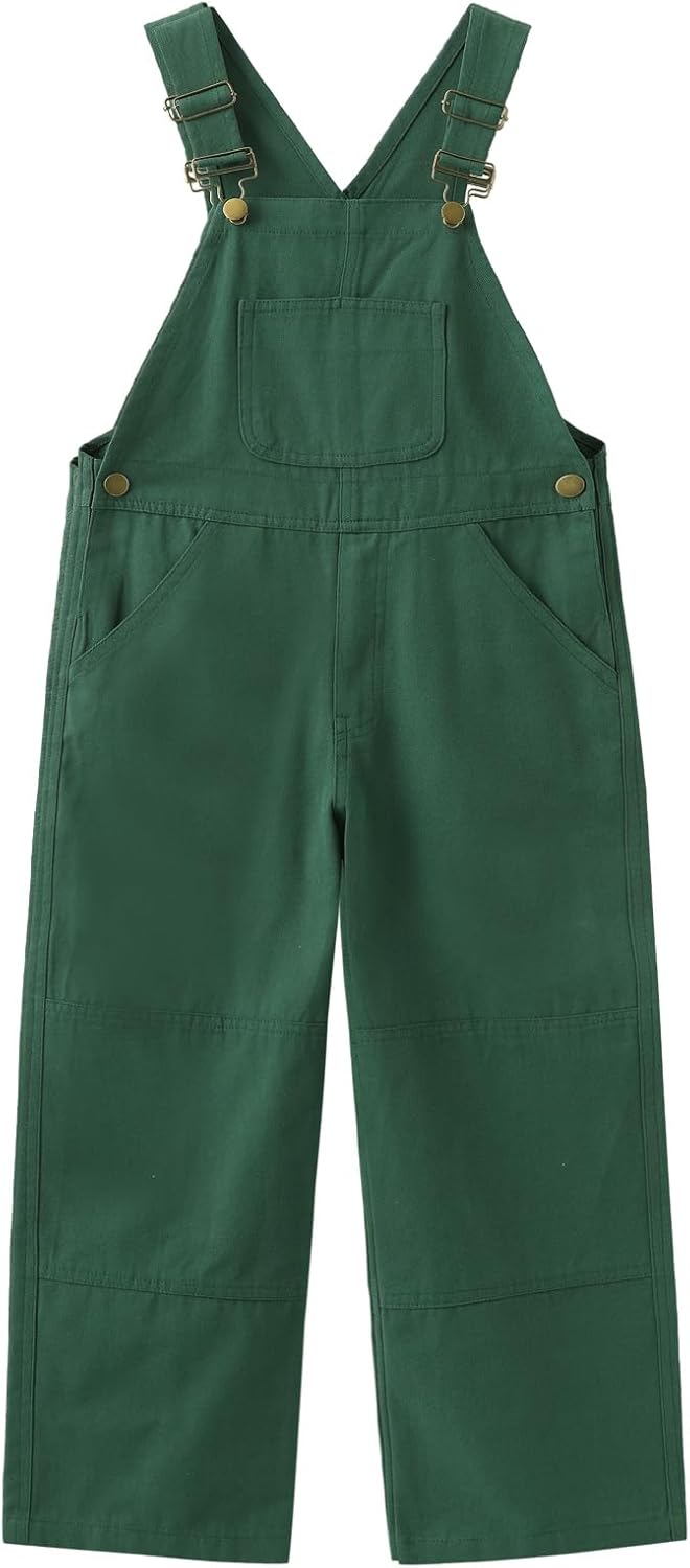 Boys Canvas Bib Overalls, Kid's Jean Overalls, Size 6-12