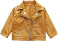 Toddler Baby Boys Girls Motorcycle Faux Leather Jackets Zip Coat Winter Fashion Outwear