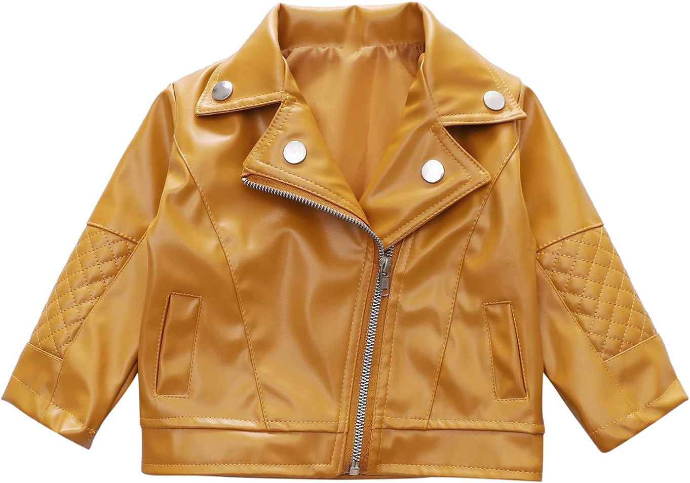Toddler Baby Boys Girls Motorcycle Faux Leather Jackets Zip Coat Winter Fashion Outwear