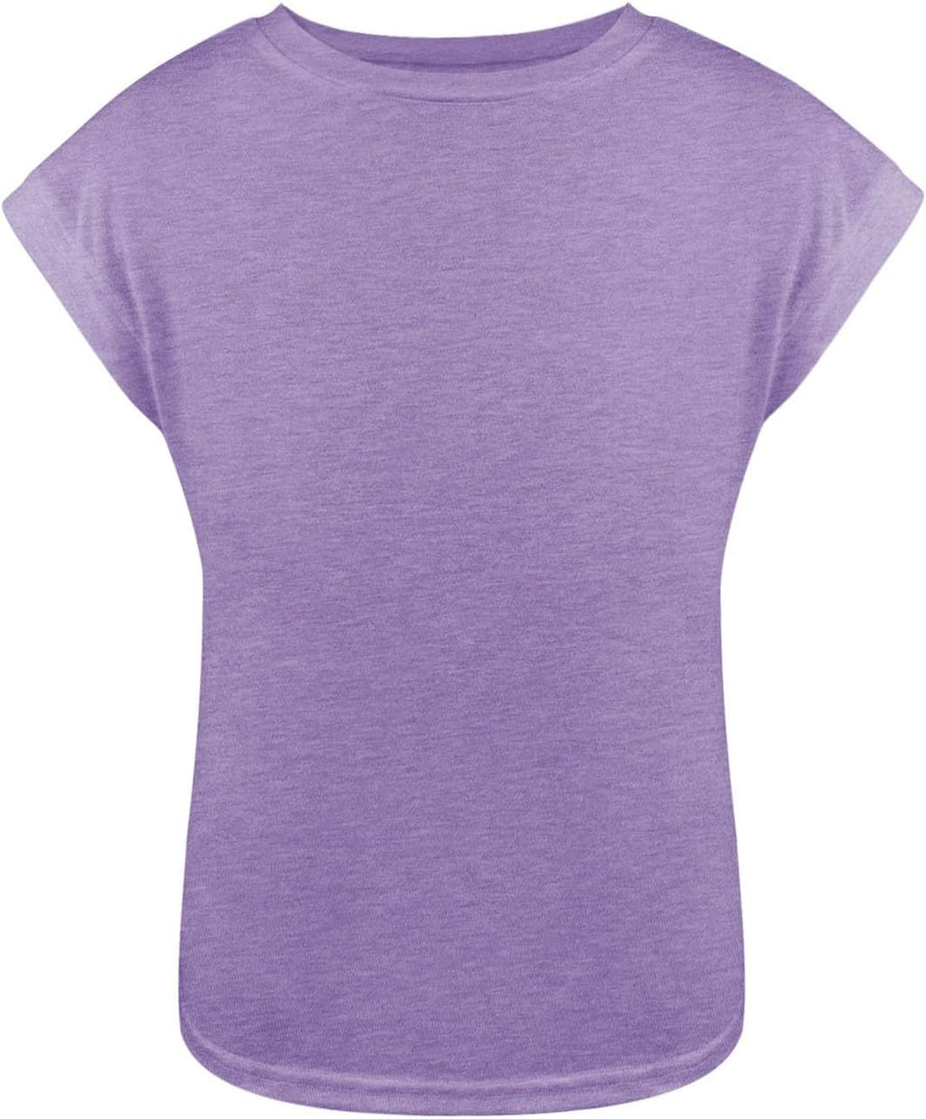Girls Summer Casual Tops Short Sleeve Textured T Shirts Cute Comfy Tees