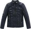 Boys Stand Collar Leather Jackets Kids Spring Faux Leather Motorcycle Coats