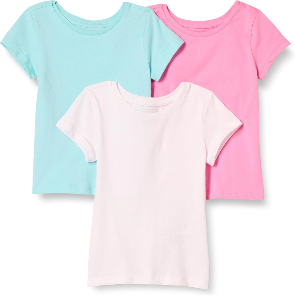 Girls and Toddlers' Short-Sleeve T-Shirt Tops (Previously Spotted Zebra), Multipacks
