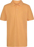 Boys' Short Sleeve Micro Pique Solid , Button Closure, Soft & Comfortable