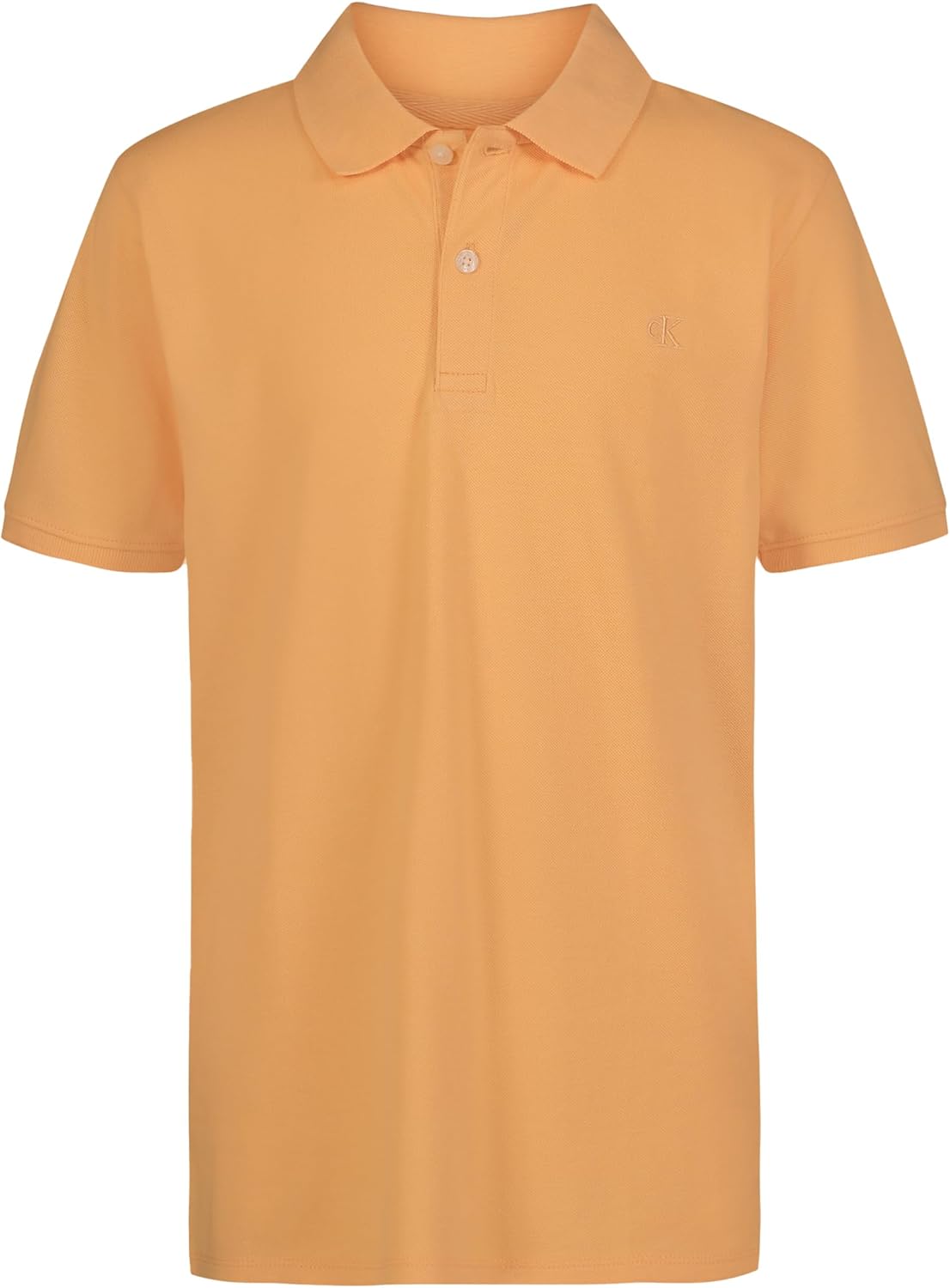 Boys' Short Sleeve Micro Pique Solid , Button Closure, Soft & Comfortable