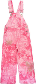 5-14years Little Big Girls Butterfly Embroidery Blue Denim Overalls