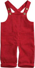 Toddler Baby Boy Girls Solid Overalls Romper Jumpsuit Suspender Bib Pants One-Piece Outift Clothes