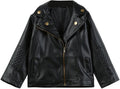 Baby Girl Boy Fashion Leather Jacket Clothes Zipper Solid Color Short Outwear Tops Casual Comfy Overcoat for Children