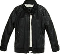 Boys Winter Pu Leather Jackets Children Velvet Motorcycle Thicken Coats