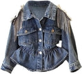 Unicorn Jean Jacket for Girls Kids & Toddler with Sparkly Sleeve, Girls' Spring Outfit Denim Jackets Outerwear