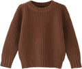 Toddler Baby Boys Girls Knitted Sweater Warm Soild Pullover Top Autumn Winter Outfits