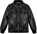 Boys Leather Jacket Kids Fall Motorcycle Faux Pu Coats Spring Outerwear