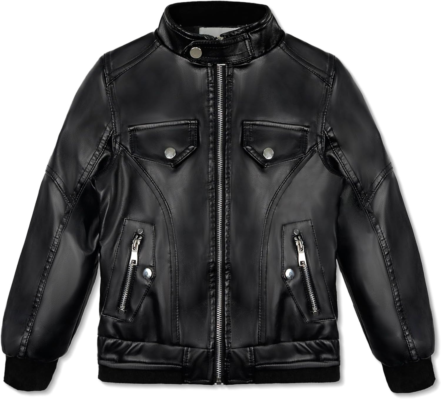 Boys Leather Jacket Kids Fall Motorcycle Faux Pu Coats Spring Outerwear