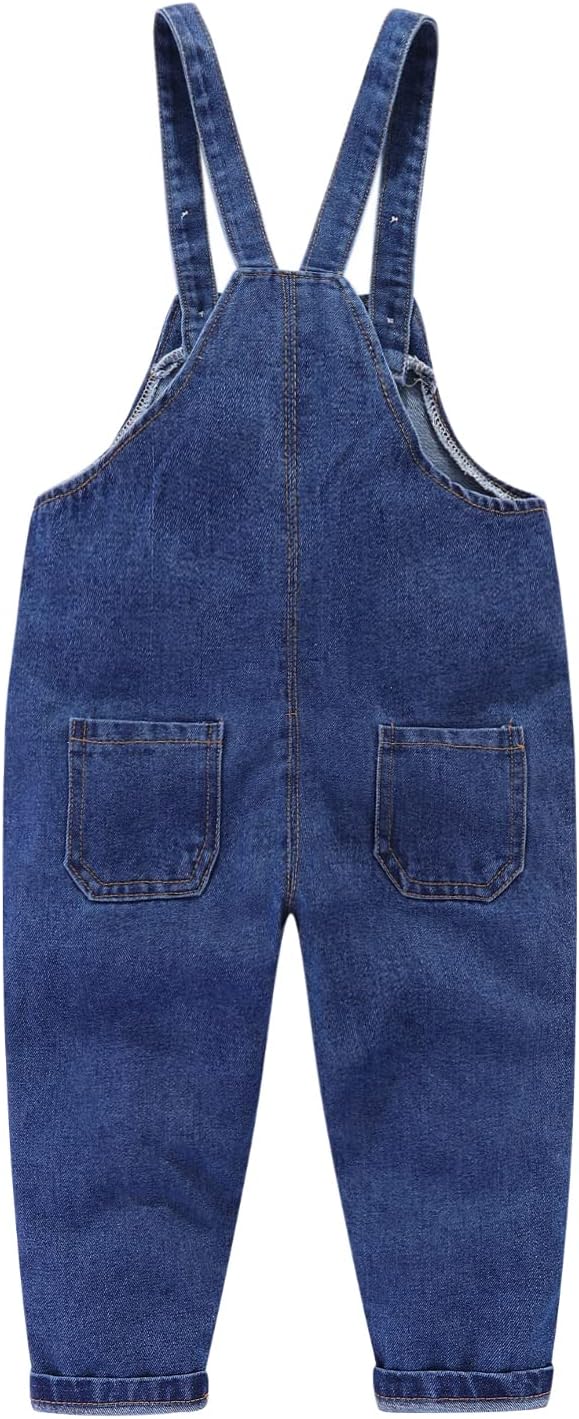 Little Boys Cute Denim Overalls Adjustable Straps