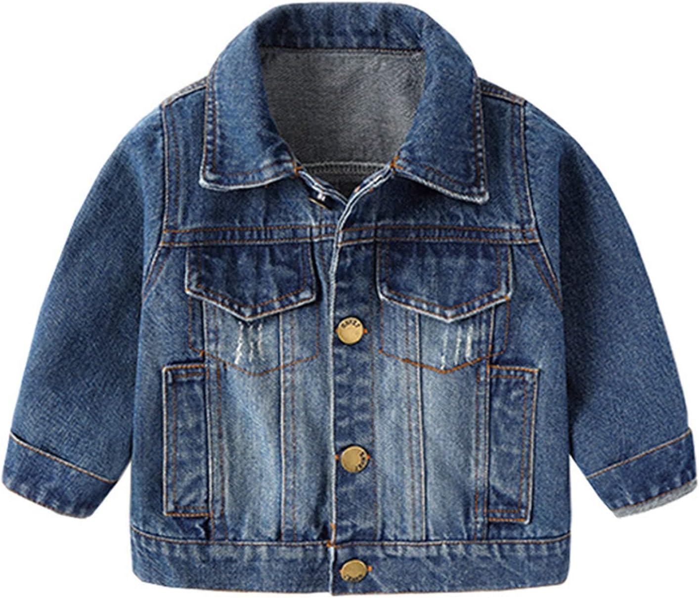 Jean Jacket for Girls Kids & Toddler Girls' Spring Button Down Outfit Boys Denim Jackets Outerwear