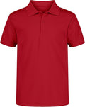 Boys' School Uniform Short Sleeve  Shirt, Button Closure, Moisture Wicking Performance Material