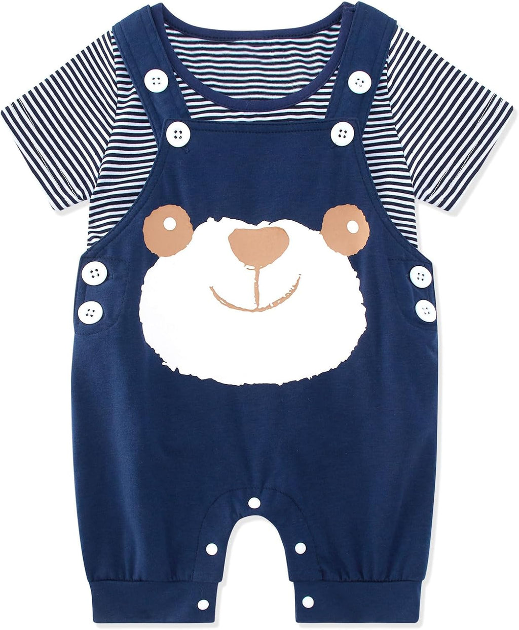 Baby Boys Clothes Set Summer Newborn Shorts Outfits 2pcs Short Sleeve T-shirt Top + Short Dungarees