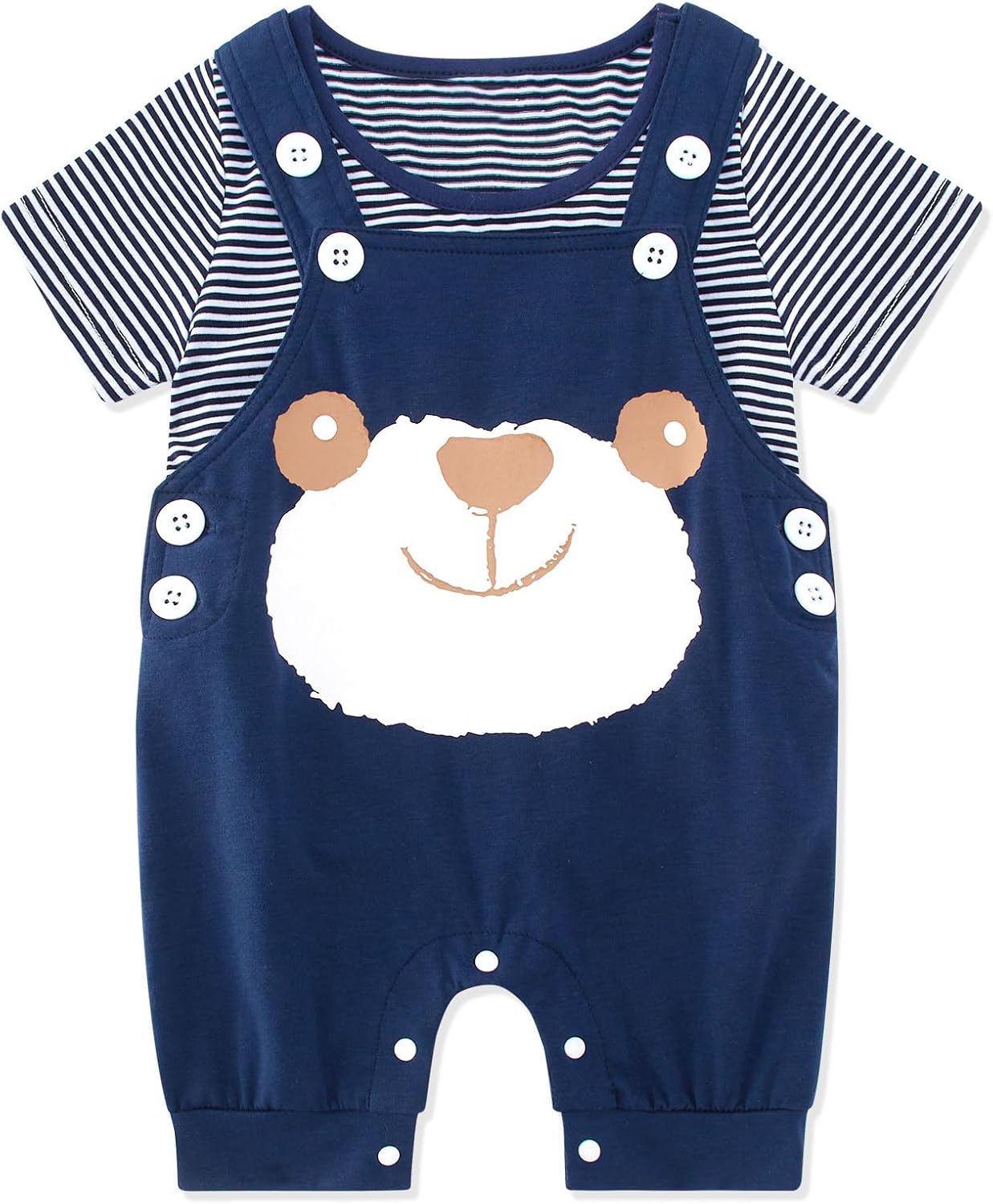 Baby Boys Clothes Set Summer Newborn Shorts Outfits 2pcs Short Sleeve T-shirt Top + Short Dungarees