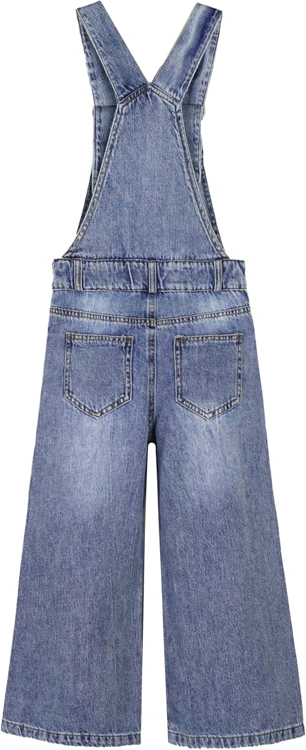 Girls Denim Overalls, Little Big Kids' Jean Dungarees Pants