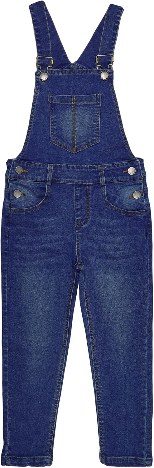 Boys Denim Overalls,Ripped Holes Elastic Band Inside Jeans Workwear