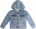 Boys Denim Jacket,Little Big Kids Simple Design Hooded Jean Coat