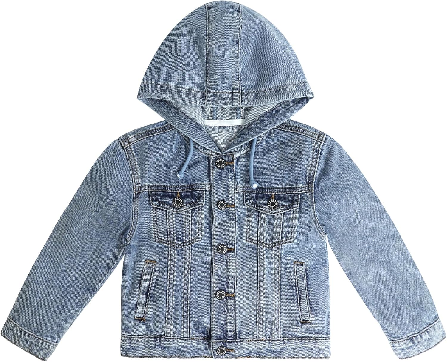 Boys Denim Jacket,Little Big Kids Simple Design Hooded Jean Coat