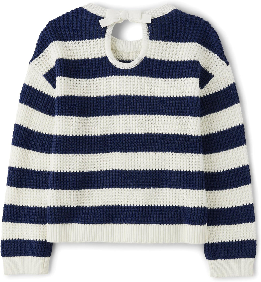 Girls' Tie Back Pull Over Sweater