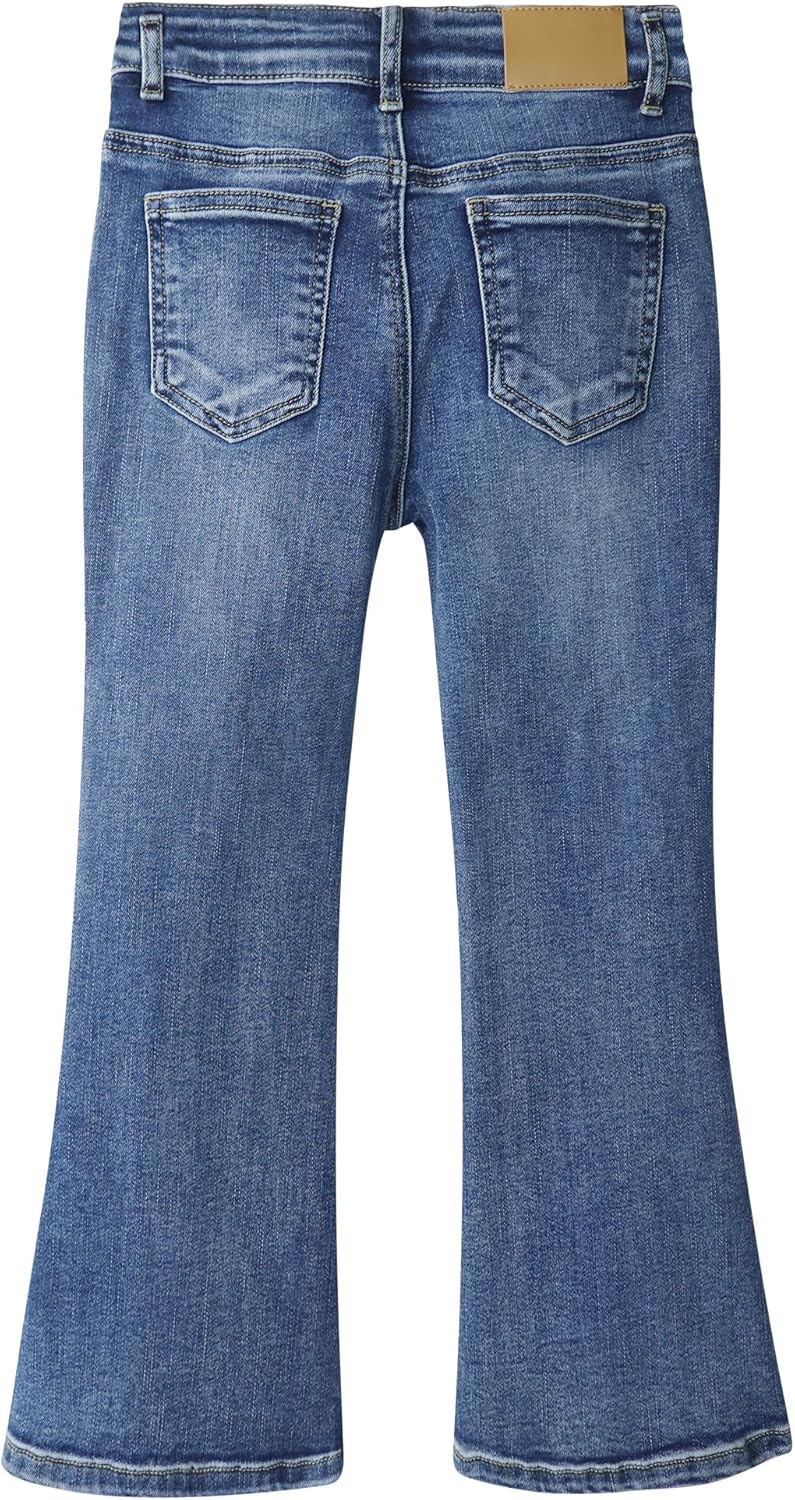 Girls Jeans, 18M-14T Wide Size Range Bell-Bottomed Micro Flared Stretchy Denim Pants