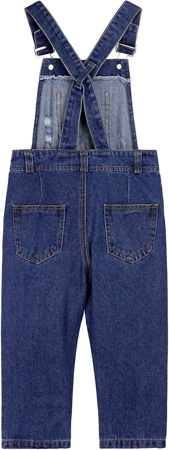 Girls Denim Overalls, Cotton Jean Workwear Pants