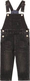 Baby Little Boys Slim Fit Jeans,Ripped Big Bib Pocket Fashion Denim Overalls