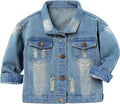 Baby Boys Girls Denim Jacket Kids Toddler Button Down Jeans Jacket Top Coat Outerwear