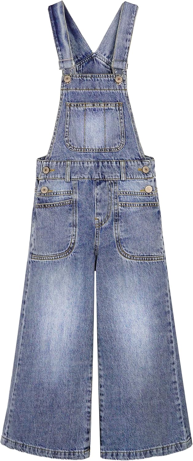 Girls Denim Overalls, Little Big Kids' Jean Dungarees Pants