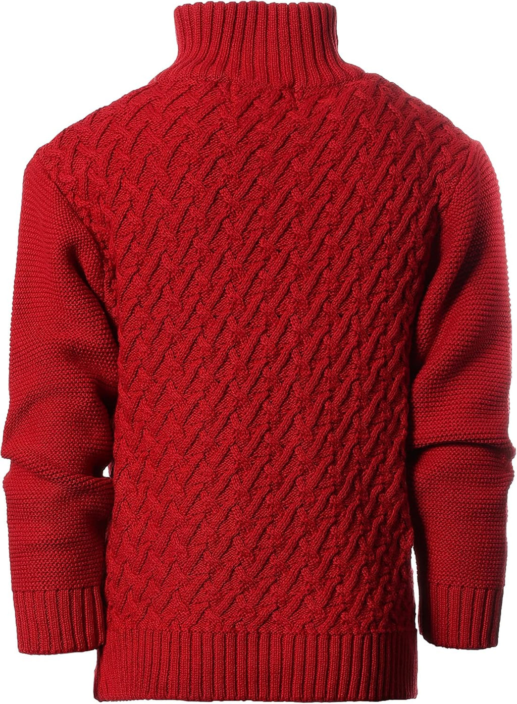 Kids and Boys Mock Neck Pullover Knitted Sweater