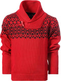 Kids and Boys 100% Cotton Pullover Knitted Sweater with Toggle Button Closure