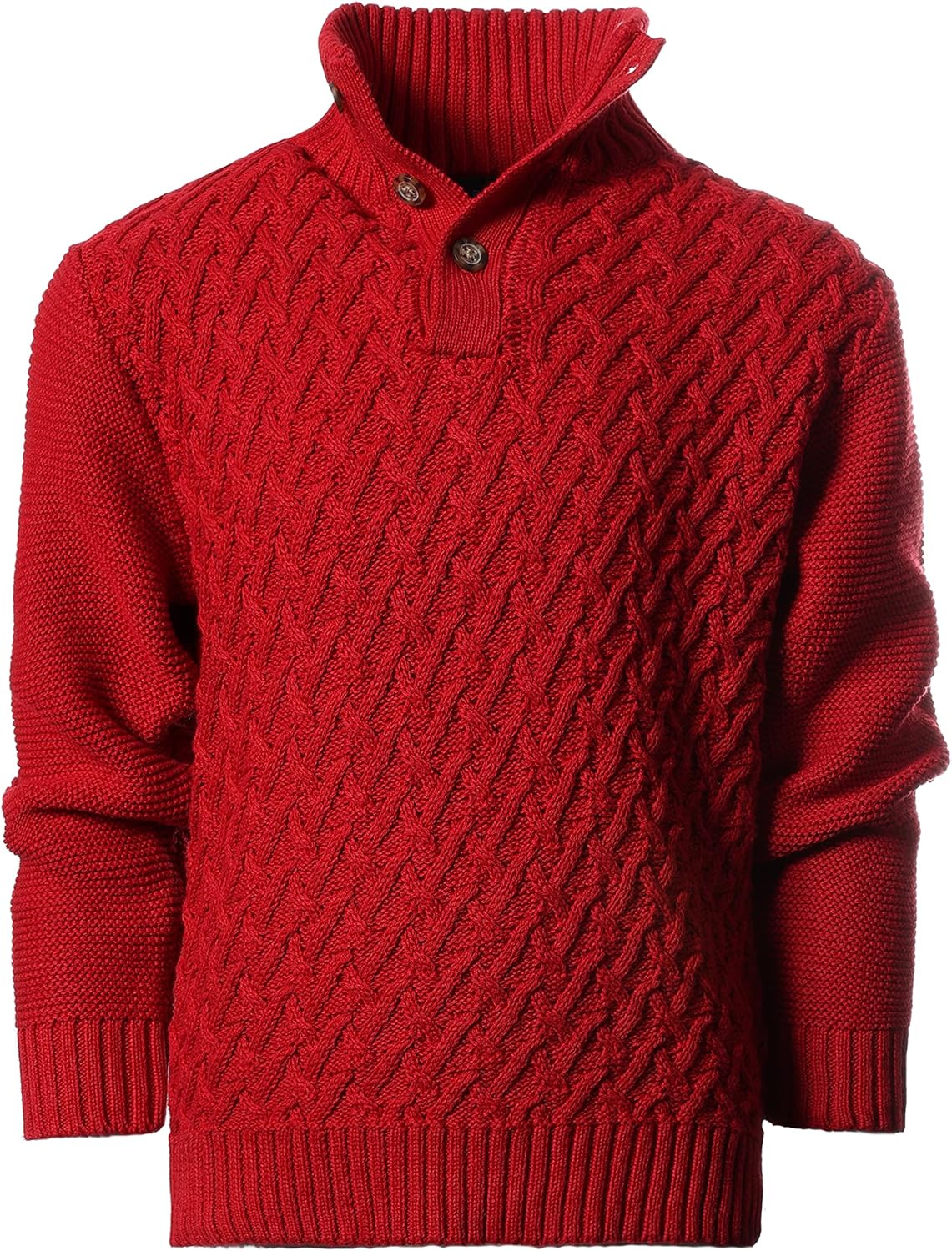Kids and Boys Mock Neck Pullover Knitted Sweater