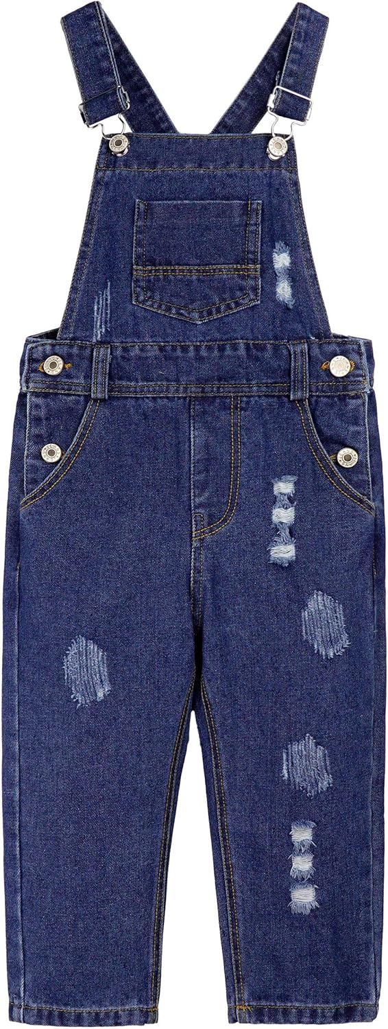 Girls Denim Overalls, Cotton Jean Workwear Pants